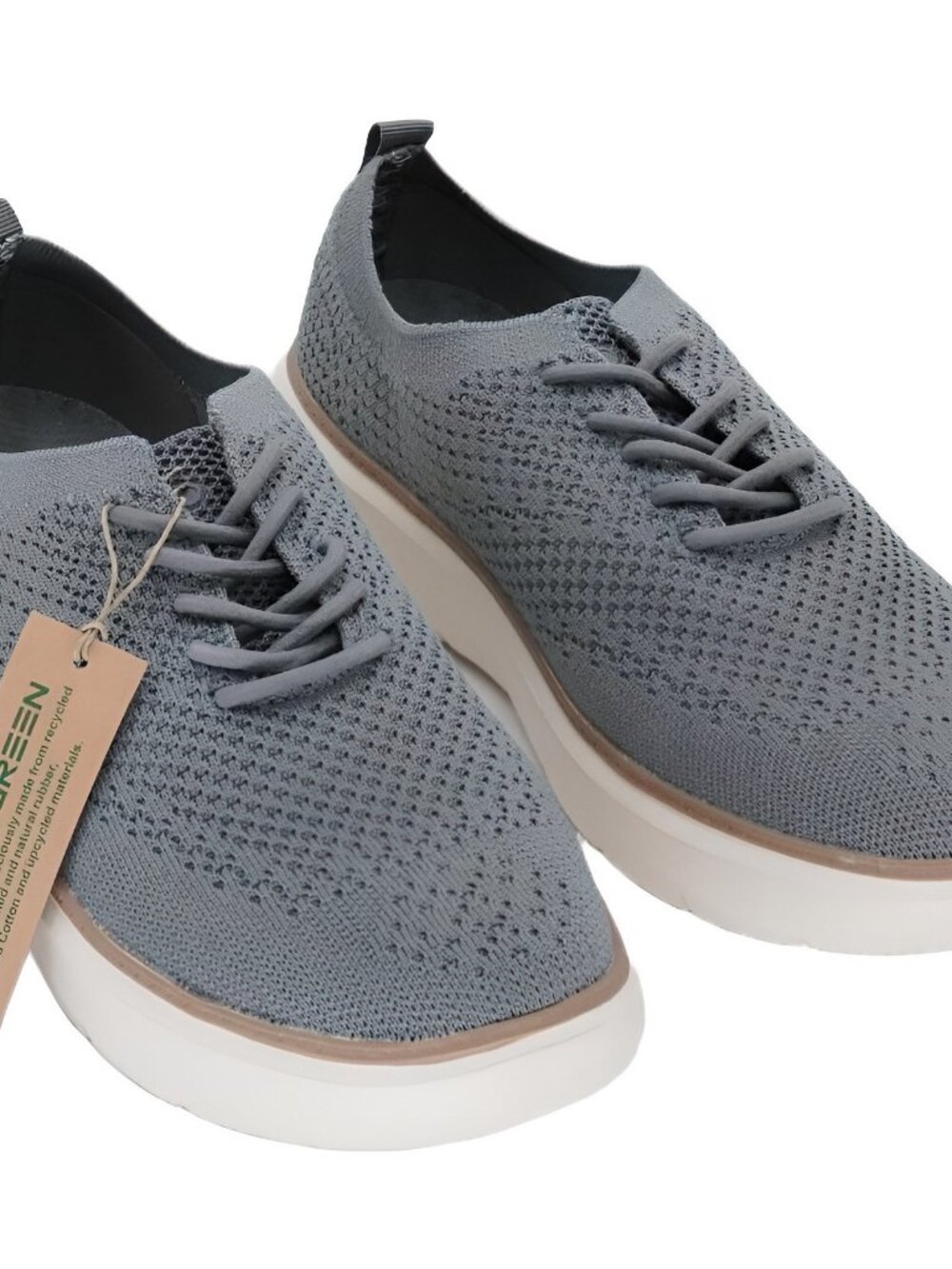 Delo Go Green Men's Gray Mesh Low-Top Oxford Sneakers Sz 8.5